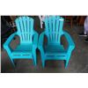 Image 1 : 2 BLUE ADIRONDACK CHAIRS