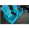 Image 2 : 2 BLUE ADIRONDACK CHAIRS