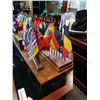 Image 2 : WOOD FLAG DISPLAY WITH STORAGE