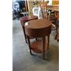 Image 2 : 2 ROUND WOOD ENDTABLES