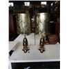 Image 1 : PAIR OF MCM GILT BASE TABLE LAMPS WITH CAMEO ACCENT