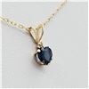 Image 2 : NEW 10KT. YELLOW GOLD 5MM X 5MM GENUINE BLUE & WHITE SAPPHIRE HEART PENDANT WITH STERLING CHAIN, W/A