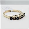 Image 1 : NEW 10KT. YELLOW GOLD 2.92MM NATURAL SAPPHIRE (0.62CTS) & DIAMOND (0.03CTS) RING, W/A $1135.00, SIZE