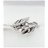 Image 1 : NEW STERLING SILVER DIAMOND "LEAF" RING, 28 DIAMONDS (0.05CTS), W/A $655.00, SIZE 6.75