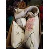 Image 2 : GLASS DECORATIONS, POTTERY BARN THROW PILLOW, VINTAGE SUITCASE, DECORATIVE TRAYS