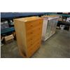 Image 2 : 6 DRAWER PINE FINISH CHEST OF DRAWERS