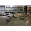 Image 2 : ROUND METAL BASE GLASSTOP COFFEE TABLE