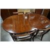 Image 2 : DINING TABLE WITH 2 LEAFS AND 4 CHAIRS