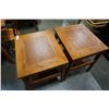 Image 2 : PAIR OF WOOD ENDTABLES