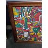 Image 2 : SIGNED AND FRAMED ABSTRACT ACRYLIC ON BOARD TABLE SETTING BY J A MACLEAN