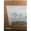 Image 2 : SIGNED AND FRAMED WATERCOLOR ON PAPER 2 GEESE IN FLIGHT BY HILBERT VAN DRIMMLER