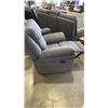 Image 8 : BRAND NEW 3 PIECE RECLINING GREY FABRIC SOFA SET, FLIP DOWN CENTER W/ WIRELESS CHARGING - RETAIL $49