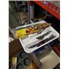 Image 2 : 2 BOXES OF KITCHEN ITEMS AND OSTER BLENDER