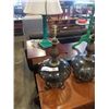 Image 2 : PAIR OF MID CENTURY GLASS AND METAL TABLE LAMPS