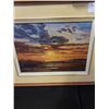 Image 2 : SIGNED AND FRAMED OIL ON BOARD SUNSET ON LIONS GATE BRIDGE DURI ESTIMATED 1979