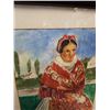 Image 2 : SIGNED AND FRAMED WATERCOLOR ON PAPER ESTIMATED 1950