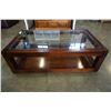 Image 2 : WOOD GLASSTOP COFFEE TABLE