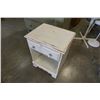 Image 8 : GREEN PAINTED 5 DRAWER CHEST OF DRAWERS AND WHITE PAINTED 1 DRAWER ENDTABLE