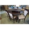 Image 2 : MODERN DINING TABLE WITH LEAF AND 6 CHAIRS