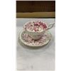 Image 2 : 4 CHINA CUPS AND SAUCERS - ELIZABETHAN TAYLOR AND KENT, ROYAL WORCESTOR, COALPORT AND HUDSON