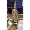 Image 2 : 2 HEAVY BRASS FIGURES 15 INCHES TALL - 14 POUNDS OF BRASS