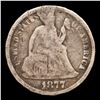 Image 2 : 1877 Love Token On Seated Liberty 10c Seated Liberty Dime 10c Grades ng