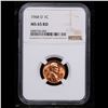 Image 2 : NGC 1986-d Lincoln Cent 1c Graded ms65 rd By NGC