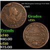 1863 Washington exchange Civil War Token F-117/420a 1c Grades vf++