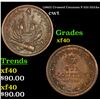 (1863) Crossed Cannons Civil War Token F-231/352Aa 1c Grades xf