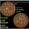 Image 1 : 1863 Crossed Cannons Civil War Token F-79/351a 1c Grades Choice AU/BU Slider