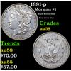 1891-p Morgan Dollar $1 Grades Choice AU/BU Slider