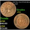 1863 New York Civil War Token NY-630-AQ-1a 1c Grades vf++