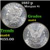 Image 1 : 1887-p Morgan Dollar $1 Grades Choice Unc
