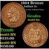 Image 1 : 1864 Bronze Indian Cent 1c Grades Select Unc BN