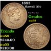 Image 1 : 1883 Hawaii Quarter 25c Grades Choice AU/BU Slider