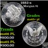 Image 1 : 1882-s Morgan Dollar $1 Graded ms65+ pl By SEGS