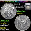 ***Auction Highlight*** 1891-o Morgan Dollar $1 Graded ms63+ By SEGS (fc)