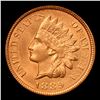Image 2 : 1889 Indian Cent 1c Graded GEM Unc RD By USCG