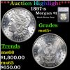 ***Auction Highlight*** 1897-s Morgan Dollar $1 Graded ms65+ By SEGS (fc)