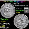 ***Auction Highlight*** 1857-o Seated Liberty Quarter 25c Graded au58 By SEGS (fc)