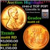 ***Auction Highlight*** 1946-d Lincoln Cent TOP POP! 1c Graded ms68 rd By SEGS (fc)