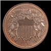 Image 2 : 1871 Two Cent Piece 2c Graded ms63 bn details By SEGS