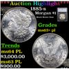 ***Auction Highlight*** 1885-s Morgan Dollar $1 Graded ms63+ pl By SEGS (fc)