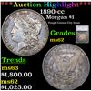 ***Auction Highlight*** 1890-cc Morgan Dollar $1 Graded ms62 by SEGS (fc)