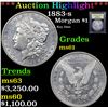 ***Auction Highlight*** 1883-s Morgan Dollar $1 Graded BU+ By USCG (fc)