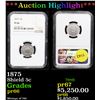 Image 1 : Proof ***Auction Highlight*** NGC 1875 Shield Nickel 5c Graded pr66 By NGC (fc)