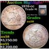 ***Auction Highlight*** 1876-cc Trade Dollar $1 Graded au58 By SEGS (fc)