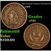 Image 1 : 1863 Crossed Cannons Civil War Token F-80/351a R-3 1c Grades xf