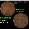 1863 Illinois Civil War Token F-IL-775-B-1a R-5 1c Grades vf details