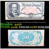 1870's US Fractional Currency 50c Fifth Issue fr-1381 William H. Crawford Grades Select AU